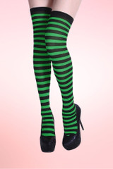 Striped Color Over the Knee High Long Poly Cotton Socks