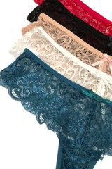 Adrianna Low Rise Scallop Lace Cheeky Brazilian Panty