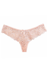Adrianna Low Rise Scallop Lace Cheeky Brazilian Panty