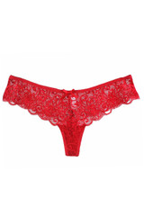 Adrianna Low Rise Scallop Lace Cheeky Brazilian Panty