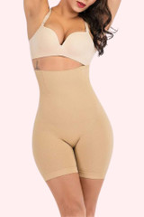 Voodoo Ultra High Waist thigh Shaper Compression in beige front view