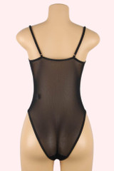 Belinda black lace Bodysuit Teddy Lingerie actual product photo on a mannequin back view