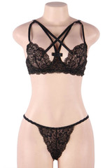 Phoebe Black Bralette Cheeky Lingerie Set
