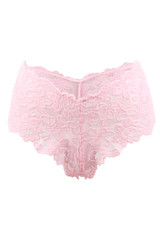 Sexy Baby Pink Floral Lace Cheeky Knickers