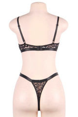 Ruth Black Lace Bra and Thong Lingerie Set
