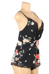 Maggie Floral Romper Teddy Plus Size