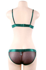 Jada Teal Green Black Bra Lingerie Set Plus Size