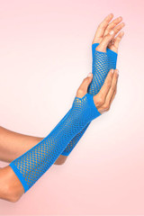 Long Fingerles Fishnet Gloves