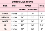Leopard Lace Cotton Thong Panty