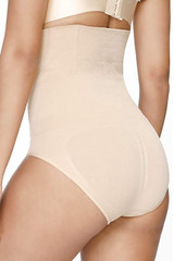 Voodoo High Waist Shaper post Partum compression Panty Girdle in  beige  back view