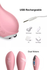 Pink Bunny Mini Dual Motor Electro Magnetic Pulsating Vibrator