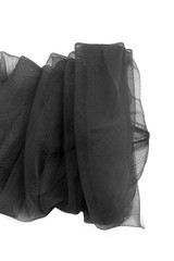 Black Tulle Mesh Sheer Vintage Opera Length Gloves
