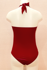 Marilyn Plain Maroon One Piece Swimsuit
