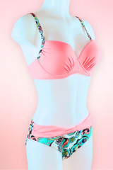 Coralina Pink Paisley Print Push-up 2 Piece Swimsuit