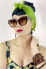 Retro 50's Vintage Style Sheer Tulle Head Scarf