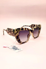 Evie Ink Blot Wide Cat Eye Old Hollywood Retro Sunglasses