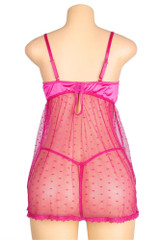 Margarita Plus Size Magenta Pink Underwire Classic Babydoll