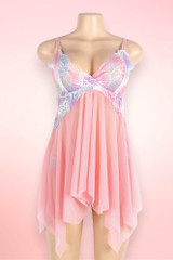Fernie Pastel Peach Asymmetric Classic Fairy Babydoll