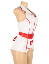 Lovesick Plus Size Sexy Nurse Halter Garter Chemise Costume