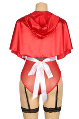 Plus Size Little Ruby Red Riding Hood Teddy Costume Lingerie