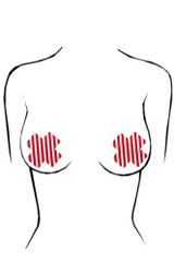 Cross Candy Cane Disposable Nipple Cover Pasties 5 pairs
