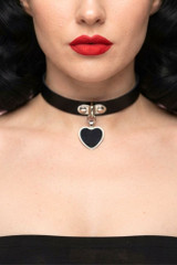 Black Heart choker necklace.