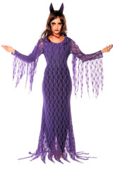 Evil Temptress Underworld Queen Purple Lace Costume Large