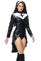 Gothic Vinyl Nun Costume