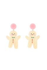 Gingerbread Christmas Acrylic Drop Earrings