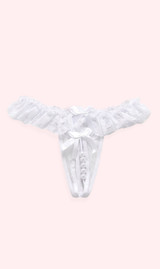 Crotchless Thong with Pearl