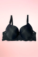 Black Big Cup Plus Size Bra.