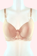 Beige Trish Cup D Tshirt Full Cup Underwire Plus Size Bra