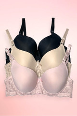 Beige Trish Cup D Tshirt Full Cup Underwire Plus Size Bra