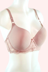 Old Rose Muted Pink Trish Cup D Tshirt Full Cup Underwire Plus Size Bra
