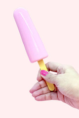 Light Pink Strawberry Yummy Popsicle 5 inch silicon dildo 