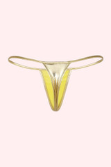 Plus Size gold metallic g string thong actual product photo back view