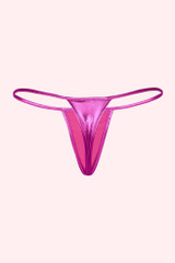 Pink  Plus size metallic g string thong actual product photo