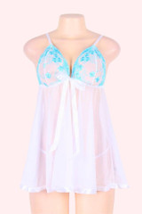 White View Babydoll Bridal Lingerie actual product photo on a mannequin front view