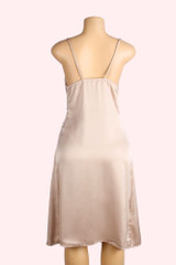 Paloma Satin Nude Long Nightgown