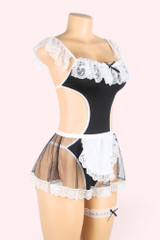 Zuri French Maid Plus Size Costume Lingerie
