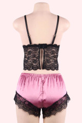 Mari Black Pink Cami Shorts Pajama Set