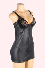 Bellatrix Black Lace Vinyl Lingerie Dress