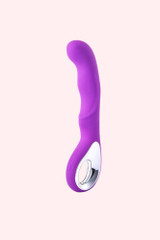 Purple Gspot Rechargeable Dildo Vibrator Adult Toy for Women quarter side view