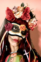 Day of the Dead Handcrafted Sugar Skull Masquerade Mask