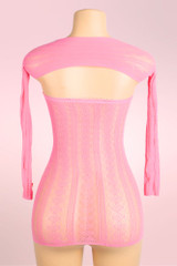 Carmen Pink Tube Plus size Bodystockings Dress with Bolero