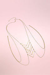 Gold Chevron Boho Chick Body Chain  actual product picture 