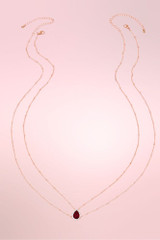 Ruby Red Rhinestone double layer gold belly chainRuby Red Rhinestone double layer gold belly chain