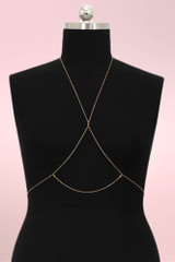 Gold Necklace to Waist Triangle Chain