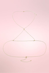 Gold Necklace to Waist Triangle Chain