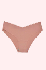 Old Rose V Shape Cheeky Seamless Panty actual product photo flat lay